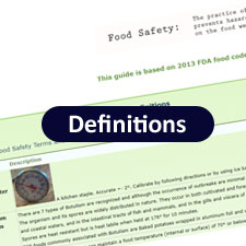 Food Safety Definitions and Acronyms commonly used