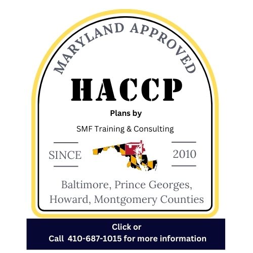 HACCP plans for Maryland in compliance with DHMH