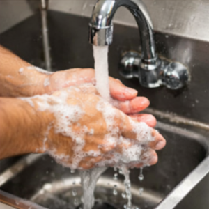 washing hands